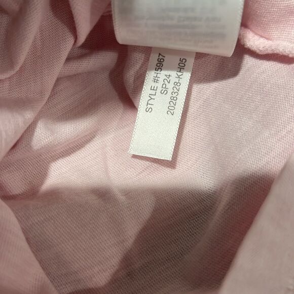J. Crew Factory h5967 Pink Vintage slub cotton V-neck tee  NWT - Picture 8 of 8